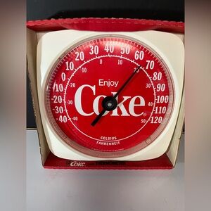 Vintage 1994 Coca-Cola Thermometer New In Box Coke Sign Advertising